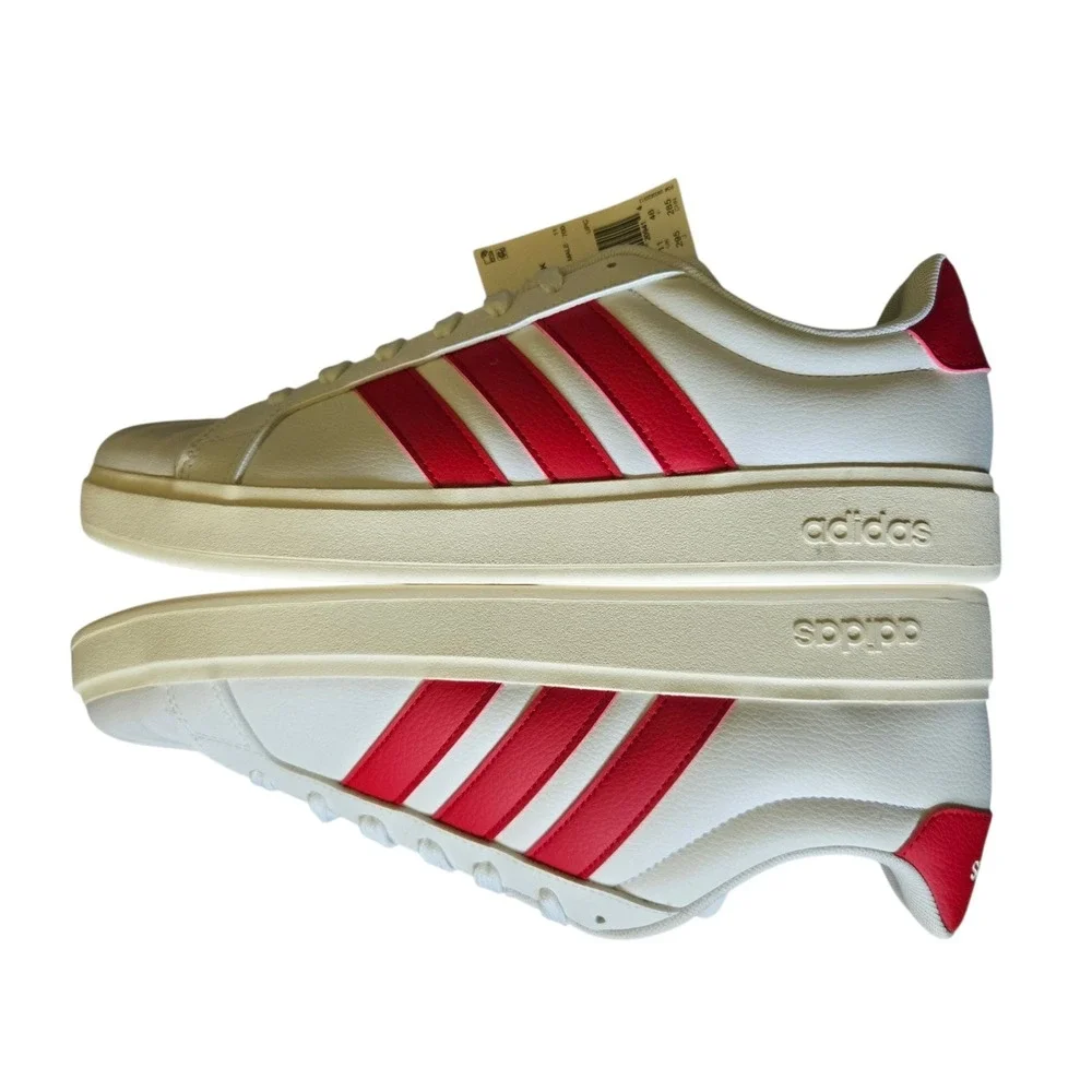 Adidas Streettalk Shoes White Red Stripes Men's Size 11.5 Sneakers JP8279 NIB
